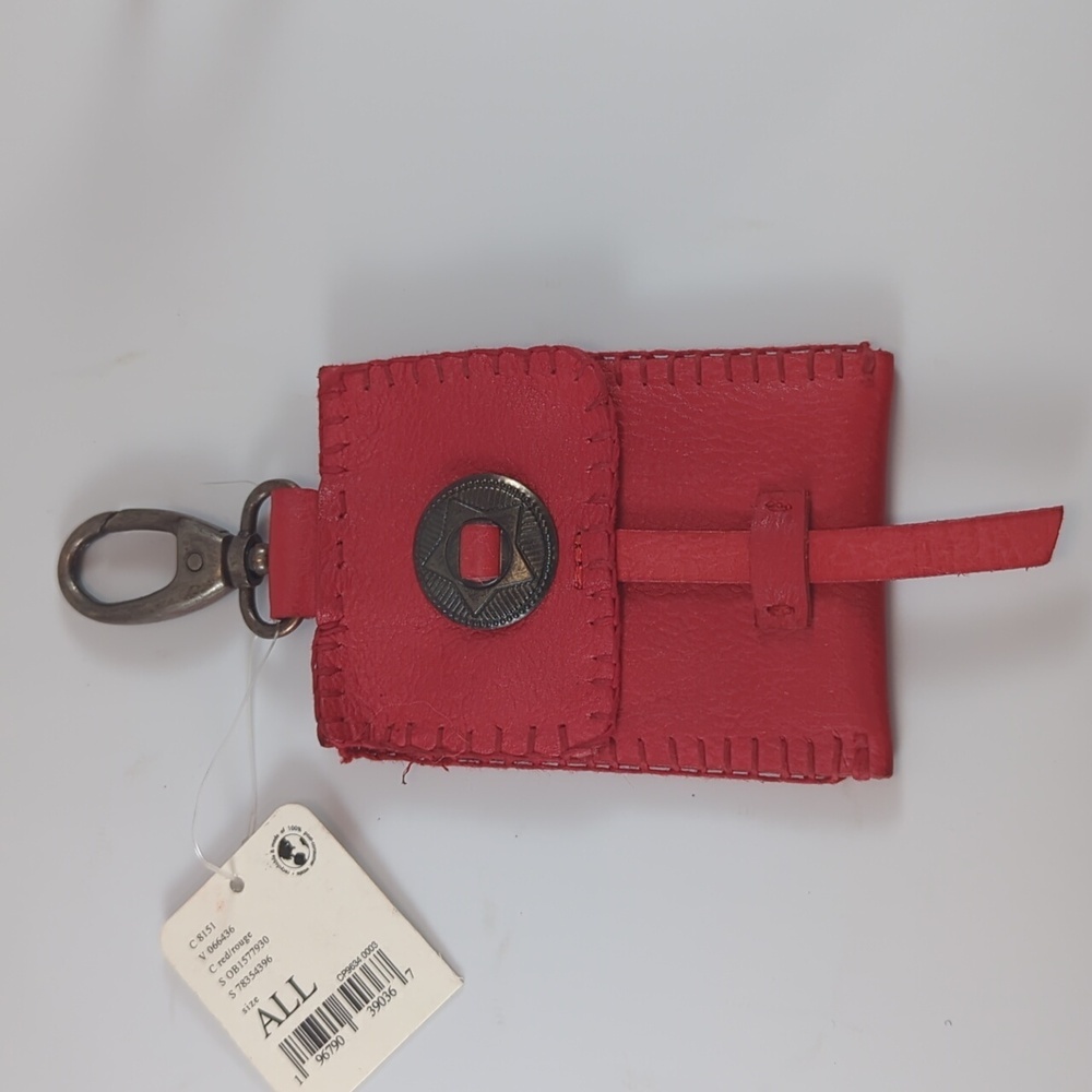 Free People Keychain Wallet with Concho Star NWT Red